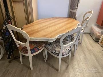 Tavolo e sedie effetri shabby chic