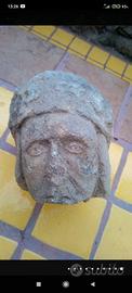 Antica  scultura,testa  In Pietra 