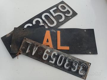 Targa auto anni 70