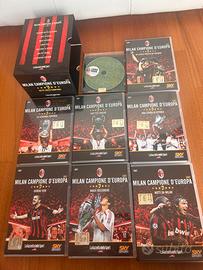 Box/Cofanetto+7 DVD nuovi+fascicol Milan Campione.