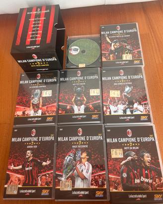 Box/Cofanetto+7 DVD nuovi+fascicol Milan Campione.