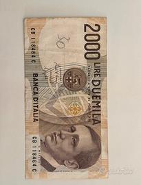 Banconota originale da 2.000 Lire Italiane