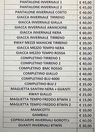 ciclismo completino pantaloncino maglietta guanti