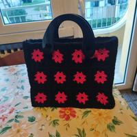 Borsa Tote uncinetto fatta a mano