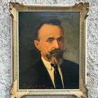 Quadro antico -Ritratto- dipinto a olio su tela