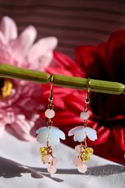 simpatici orecchini a fiore pendente 