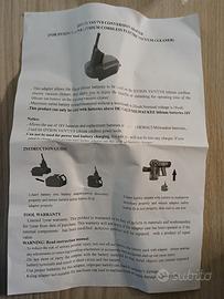 Adattatore concertitore batteria dyson V6/V7/V8