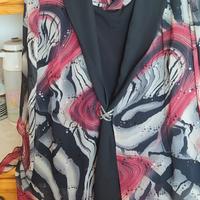 Completo donna t-shirt smanicata e camicia blazer.