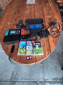 Nintendo Switch con 2 controller e 5 giochi