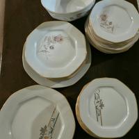 Kit piatti, piattini, insalatiera in Porcellana