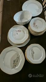 Kit piatti, piattini, insalatiera in Porcellana