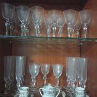 Set 2brocche +bicchieri cristallo colle val d'elsa