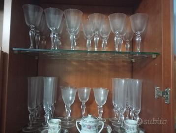 Set 2brocche +bicchieri cristallo colle val d'elsa