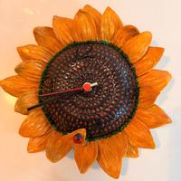 Orologio da parete Girasole fatto a mano