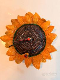 Orologio da parete Girasole fatto a mano