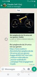 BICI PIEGHEVOLE UNICA  DA 24/26  MTB .PER TRASLOCO