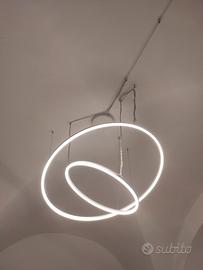 Lampadario LED 2 cerchi design moderno 220V