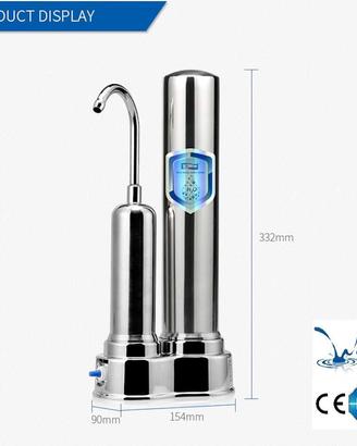 Depuratore Acqua Acciaio - NUOVO + 2 Anni Filtri
