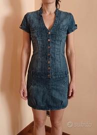abito donna in jeans elasticizzato 