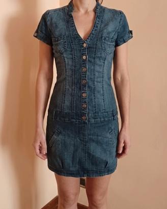 abito donna in jeans elasticizzato 