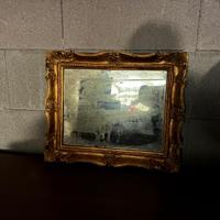 Specchio con cornice colore oro