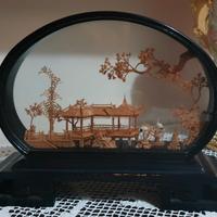 Collezione Antichi Diorami Cinesi In Sughero