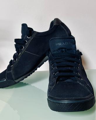 Sneakers Prada scamosciate blu navy - taglia 42