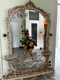 Specchiera Barocca con Mensola in Vetro