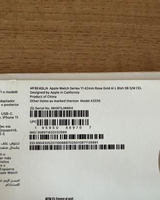 Apple Watch series 11 42mm rose gold