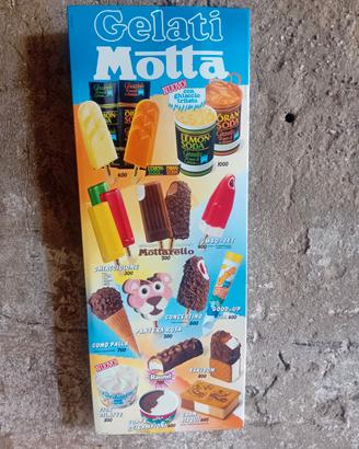 GELATI MOTTA INSEGNA TARGA TABELLA ANNI 80 LISTINO