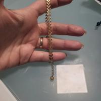 cavigliera color oro e arancione duble fast