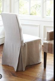 6 federe coprisedie ikea in cotone con gonna avori