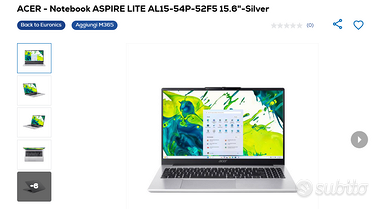 ACER - Notebook ASPIRE LITE AL15-54P-52F5 15.6"-Si
