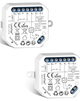 LoraTap Interruttore Tapparelle WiFi, 2pz