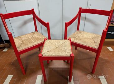 Set 2 Sedie + Sgabello Carimate - Vico Magistretti