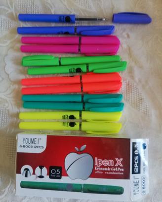 12 penne gel punta fine