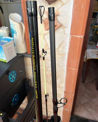 Due canne Tubertini surf casting canna da pesca