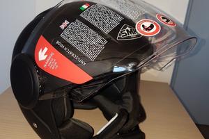 Nuovo casco jet colore nero opaco omologato