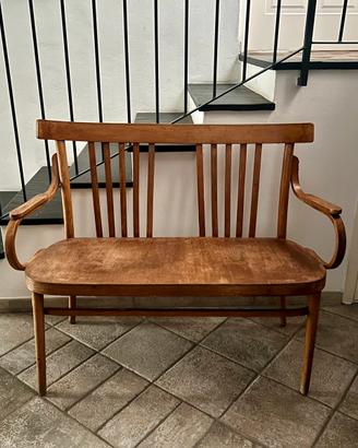 Panca vintage anni ’50 stile Thonet in legno