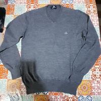 Maglia da uomo in maglina scollo a V TG 46 Grigio