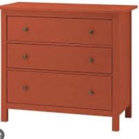 Cassettiera ikea hemnes rosso