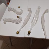 foglie in vetro di murano 