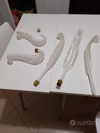 foglie in vetro di murano 