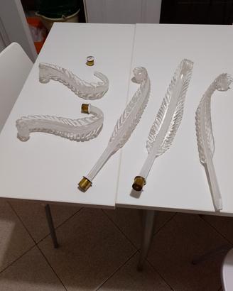 foglie in vetro di murano 