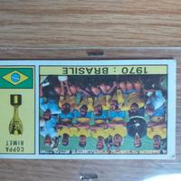 Figurina squadra Brasile con Pele' 1970,71