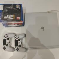 PS4 Pro 1TB White + 2 Controller + 10 Giochi