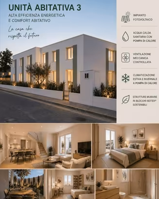 Deliziose ville a schiera di pregio con giardino