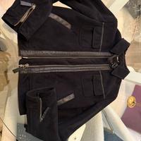 Giubbotto Scamosciato Armani Jeans con peliccia