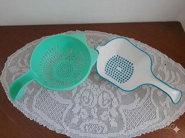 Coppia di scolapasta nuovi Design Gatto e Gio'Styl