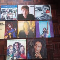 8 DISCHI VINILE BEATLES, DYLAN, BAEZ, BOB MARLEY